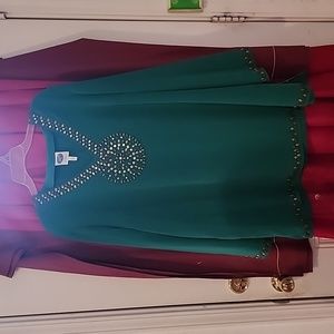 Woman plus size Jewel blouse 1x material is very snug across chest area